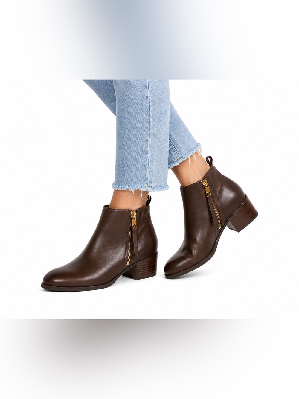 Tommy Hilfiger Size 8.5 Womens Dark Brown Ankle‎ Zip Booties